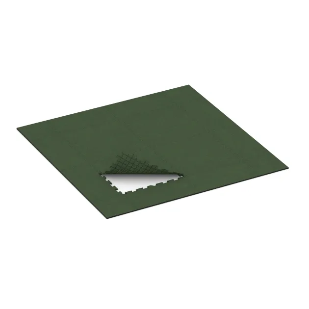 Typische Verlegung oder Einbausituation für den Artikel 3961 von WARCO - Hundsportgolv HD, Farbton Gräsgrön in der Abmessung 1000 x 1000 x 18 mm.