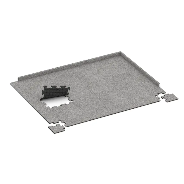 Typische Verlegung oder Einbausituation für den Artikel 4684 von WARCO - Hörnplatta HD, Farbton Grå Melange in der Abmessung 235 x 235 x 18 mm.