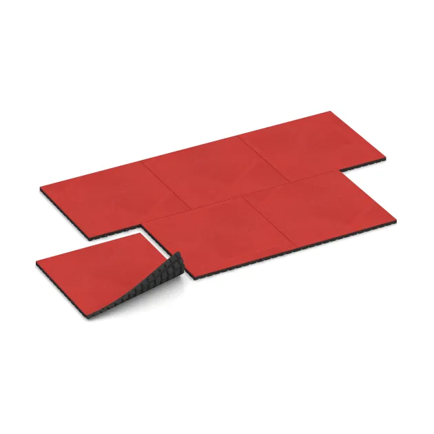 Typische Verlegung oder Einbausituation für den Artikel 0773 von WARCO - Fallskyddsmatta i gummi, Farbton Rose in der Abmessung 1000 x 1000 x 40 mm.