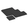 Typische Verlegung oder Einbausituation für den Artikel 0491 von WARCO - Eck-Platte (zwei Seiten abgeschrägt), Farbton Anthracite in der Abmessung 500 x 500 x 65 mm.