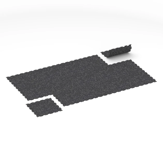 Typische Verlegung oder Einbausituation für den Artikel 6458 von WARCO - Fitnessgolv Kompakt, Farbton Lätt Grå Spräcklig in der Abmessung 50 × 50 × 0,8 cm.
