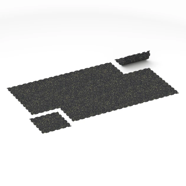 Typische Verlegung oder Einbausituation für den Artikel 6460 von WARCO - Fitnessgolv Kompakt, Farbton Lätt Gul Prickig in der Abmessung 50 × 50 × 0,8 cm.