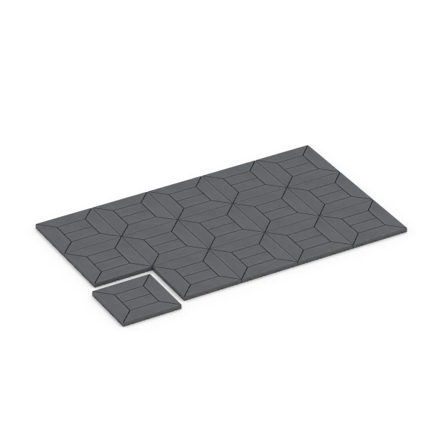 Typische Verlegung oder Einbausituation für den Artikel 6348 von WARCO - Kassettmönster – Trallplattor, Farbton Silvergrå in der Abmessung 30 x 30 x 2 cm.