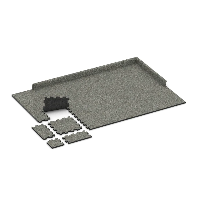 Typische Verlegung oder Einbausituation für den Artikel 3721 von WARCO - Fitnessmatta Premium 2 cm, Farbton Grå granit in der Abmessung 30,6 x 30,6 x 2 cm | 0,094 m².