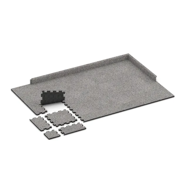Typische Verlegung oder Einbausituation für den Artikel 5424 von WARCO - Treppenbelag, Farbton Ljus Granit in der Abmessung 306 x 306 x 20 mm.