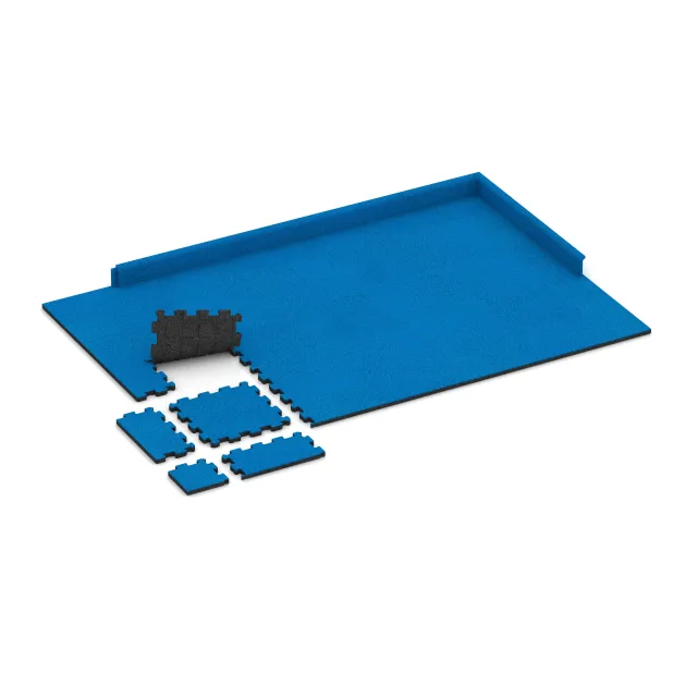 Typische Verlegung oder Einbausituation für den Artikel 4415 von WARCO - Poolplatta fogfri, Farbton Himmelblå in der Abmessung 306 x 306 x 20 mm.