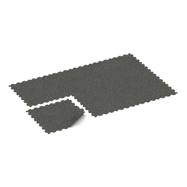 Typische Verlegung oder Einbausituation für den Artikel 1019 von WARCO - Fitnessgolv Kompakt, Farbton Mörkgrå Granit in der Abmessung 970 x 970 x 8 mm | 0,94 m.