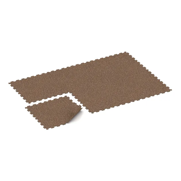 Typische Verlegung oder Einbausituation für den Artikel 1024 von WARCO - Fitnessgolv Kompakt, Farbton Bast & Bark in der Abmessung 970 x 970 x 8 mm | 0,94 m.