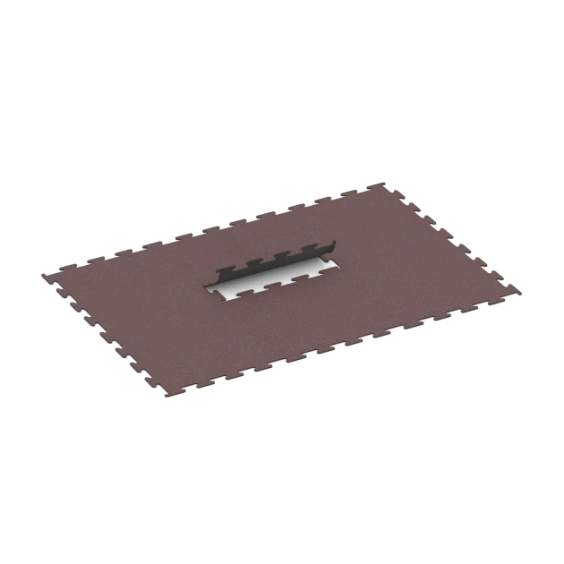 Typische Verlegung oder Einbausituation für den Artikel 6145 von WARCO - Fitness Performance Elite Träningsgolv, Farbton Mineralröd in der Abmessung 100 x 100 x 1 cm | 1,00 m².