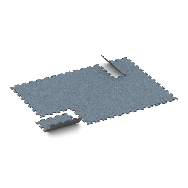 Typische Verlegung oder Einbausituation für den Artikel 6164 von WARCO - Fitness Performance Elite Träningsgolv, Farbton Åldrat silver in der Abmessung 50 x 50 x 1 cm | 0,25 m².