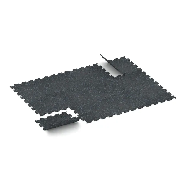 Typische Verlegung oder Einbausituation für den Artikel 3766 von WARCO - Fitness Performance Elite Träningsgolv, Farbton Lätt Blå Sprakling in der Abmessung 500 x 500 x 10 mm.