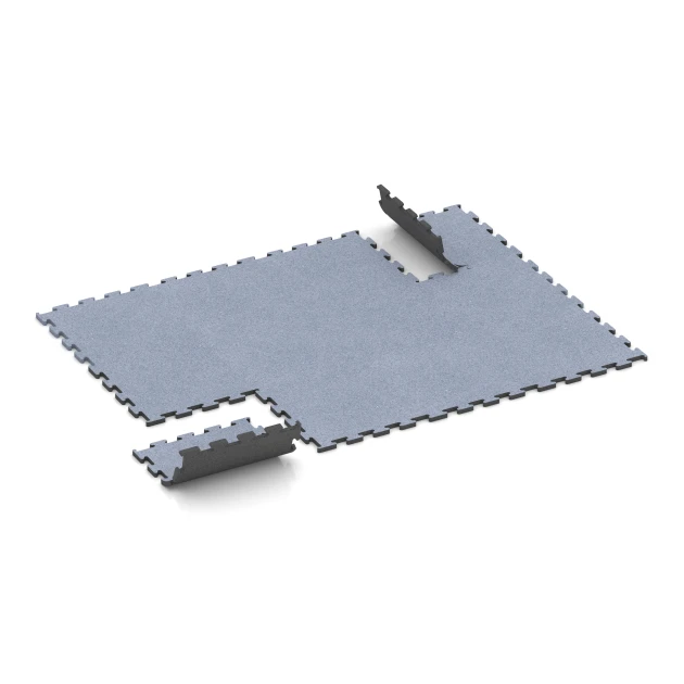 Typische Verlegung oder Einbausituation für den Artikel 6156 von WARCO - Fitness Performance Elite Träningsgolv, Farbton Dimgrå in der Abmessung 50 x 50 x 2 cm | 0,25 m².