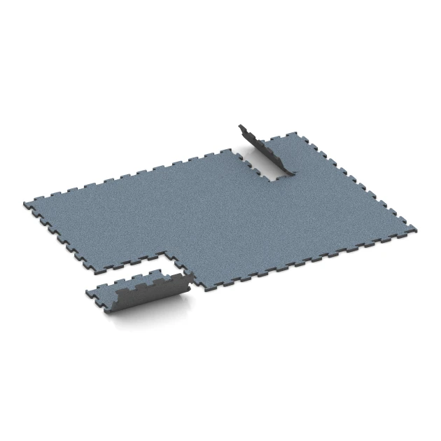 Typische Verlegung oder Einbausituation für den Artikel 6168 von WARCO - Fitness Performance Elite Träningsgolv, Farbton Åldrat silver in der Abmessung 50 x 50 x 2 cm | 0,25 m².