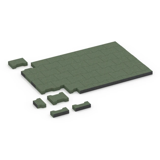 Typische Verlegung oder Einbausituation für den Artikel 7070 von WARCO - Marksten, Farbton Gräsgrön in der Abmessung 20 x 16,5 x 4,5 cm | 0,0278 m².