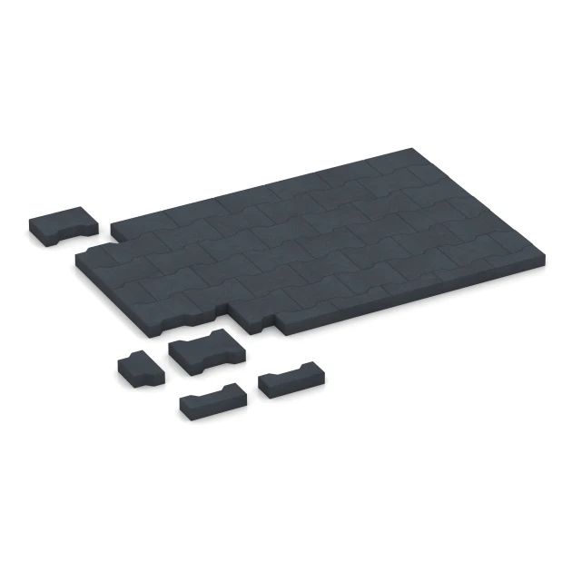 Typische Verlegung oder Einbausituation für den Artikel 7071 von WARCO - Marksten, Farbton Skiffergrå in der Abmessung 20 x 16,5 x 4,5 cm | 0,0278 m².