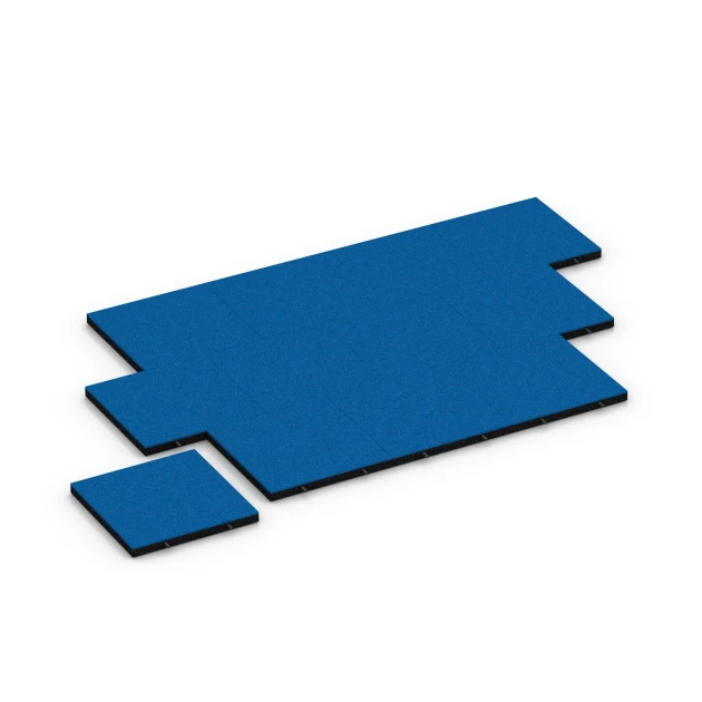 Typische Verlegung oder Einbausituation für den Artikel 6262 von WARCO - Fallskyddsplatta – 150 cm, Farbton Himmelsblå in der Abmessung 50 x 50 x 4,5 cm.