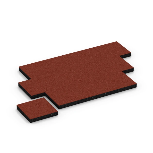 Typische Verlegung oder Einbausituation für den Artikel 6205 von WARCO - Fallskyddsplattor, Farbton Tegelröd in der Abmessung 50 x 50 x 8 cm.