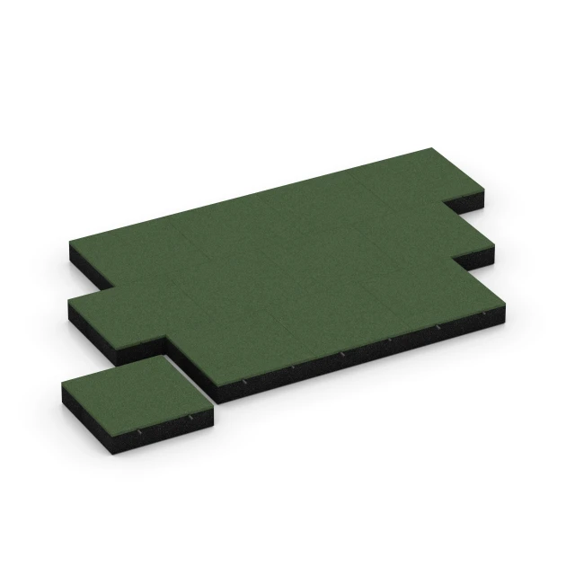 Typische Verlegung oder Einbausituation für den Artikel 6211 von WARCO - Fallskyddsplattor, Farbton Gräsgrön in der Abmessung 50 x 50 x 11 cm.