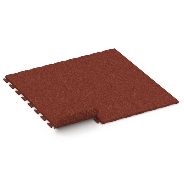 Typische Verlegung oder Einbausituation für den Artikel 7053 von WARCO - Terrassplatta i gummi Linea, Farbton Tegelröd in der Abmessung 50 x 50 x 3 cm | 0,25 m².