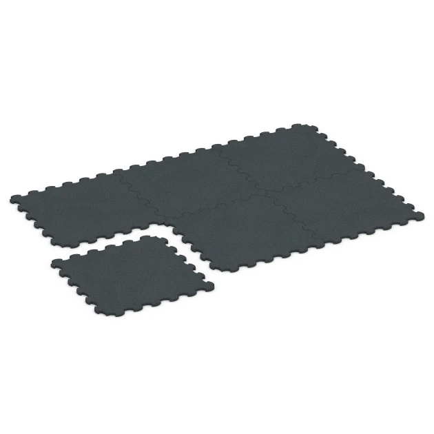 Typische Verlegung oder Einbausituation für den Artikel 6323 von WARCO - Golvskyddsmatta för gym, Farbton Antracit in der Abmessung 102,5 x 102,5 x 2,5 cm | 1,05 m².