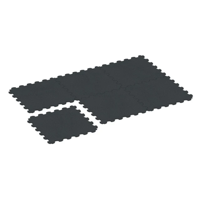 Typische Verlegung oder Einbausituation für den Artikel 6376 von WARCO - Fitness Skyddsmatta, Farbton Antracit in der Abmessung 102,5 x 102,5 x 1,5 cm | 1,05 m².