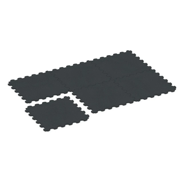 Typische Verlegung oder Einbausituation für den Artikel 6377 von WARCO - Fitness Skyddsmatta, Farbton Antracit in der Abmessung 102,5 x 102,5 x 2 cm | 1,05 m².