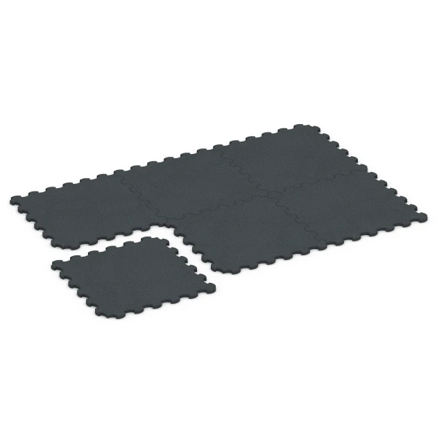 Typische Verlegung oder Einbausituation für den Artikel 6322 von WARCO - Fitness Skyddsmatta, Farbton Antracit in der Abmessung 102,5 x 102,5 x 3 cm | 1,05 m².
