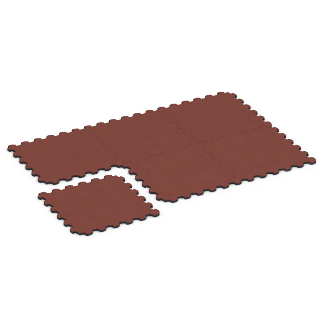 Typische Verlegung oder Einbausituation für den Artikel 6392 von WARCO - Stallmatte Puzzle, Farbton Tegelröd in der Abmessung 102,5 x 102,5 x 3 cm | 1,05 m².