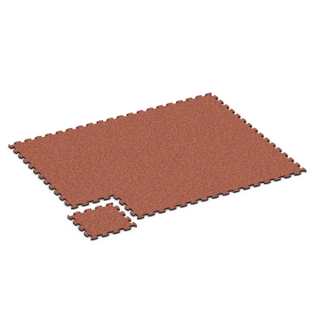 Typische Verlegung oder Einbausituation für den Artikel 6782 von WARCO - Träningsmatta gummi, Farbton Etna in der Abmessung 44,6 x 44,6 x 1,8 cm.
