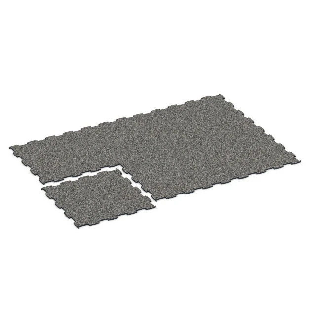 Typische Verlegung oder Einbausituation für den Artikel 6805 von WARCO - Agilitygolv hundsport, Farbton Mörkgrå granit in der Abmessung 97,1 x 97,1 × 1,8 cm.