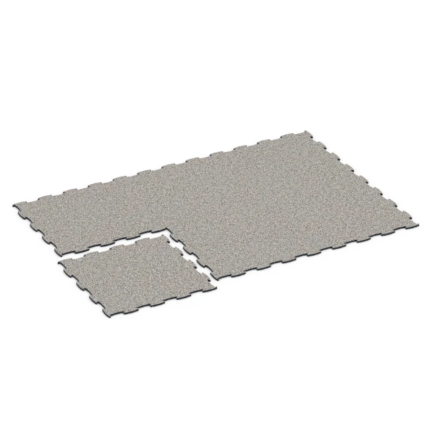 Typische Verlegung oder Einbausituation für den Artikel 6806 von WARCO - Agilitygolv hundsport, Farbton Grå granit in der Abmessung 97,1 x 97,1 × 1,8 cm.