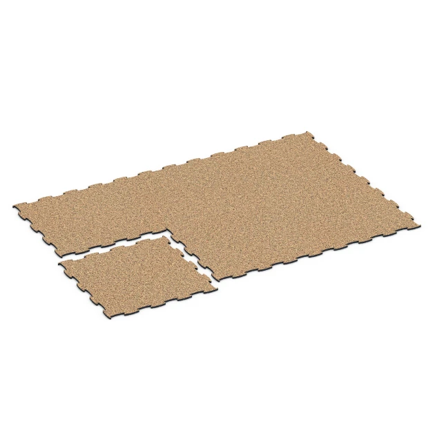 Typische Verlegung oder Einbausituation für den Artikel 6925 von WARCO - Mässgolv klickplatta, Farbton Terrakotta in der Abmessung 97,1 x 97,1 × 1,8 cm.