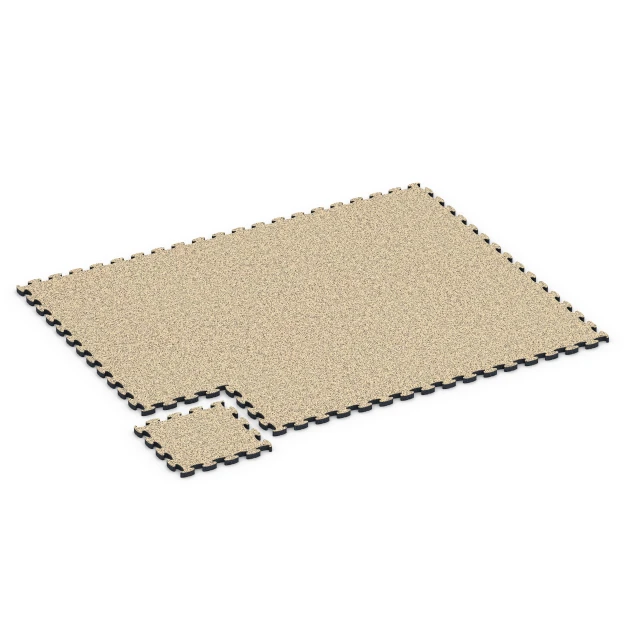 Typische Verlegung oder Einbausituation für den Artikel 6937 von WARCO - Fallskyddsplatta pussel, Farbton Travertin in der Abmessung 44,6 x 44,6 × 2,8 cm.