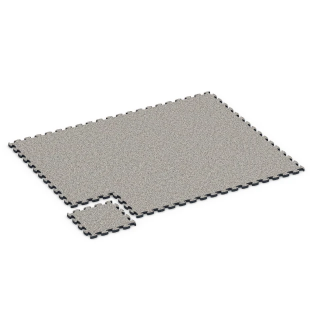 Typische Verlegung oder Einbausituation für den Artikel 6950 von WARCO - Sportplattor gummi, Farbton Grå granit in der Abmessung 44,6 x 44,6 × 2,8 cm.