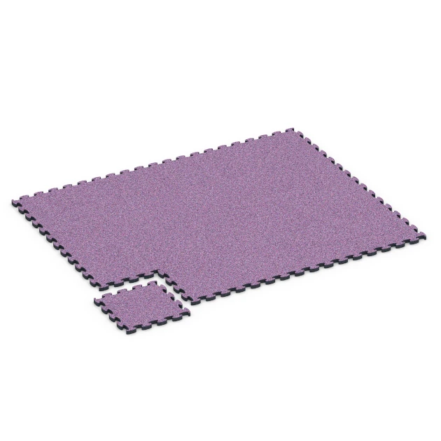 Typische Verlegung oder Einbausituation für den Artikel 6846 von WARCO - Fitness Active gymgolv, Farbton Lavendel in der Abmessung 44,6 x 44,6 × 2,8 cm.