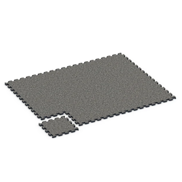 Typische Verlegung oder Einbausituation für den Artikel 6877 von WARCO - Fitness Max gymgolv, Farbton Mörkgrå granit in der Abmessung 44,6 x 44,6 × 2,8 cm.
