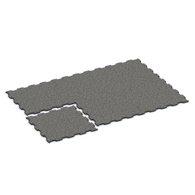 Typische Verlegung oder Einbausituation für den Artikel 6850 von WARCO - Fitness Active gymgolv, Farbton Mörkgrå granit in der Abmessung 97,1 x 97,1 x 2,8 cm.