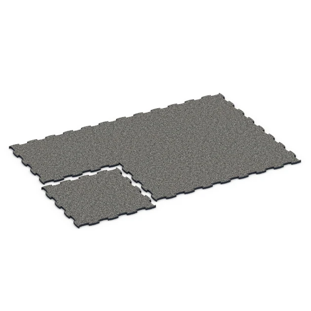 Typische Verlegung oder Einbausituation für den Artikel 6886 von WARCO - Fitness Max gymgolv, Farbton Mörkgrå granit in der Abmessung 97,1 x 97,1 x 2,8 cm.