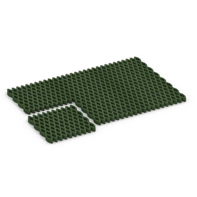 Typische Verlegung oder Einbausituation für den Artikel 7014 von WARCO - Fallskyddsmatta med galler, Farbton Gräsgrön in der Abmessung 100 × 100 × 8 cm.