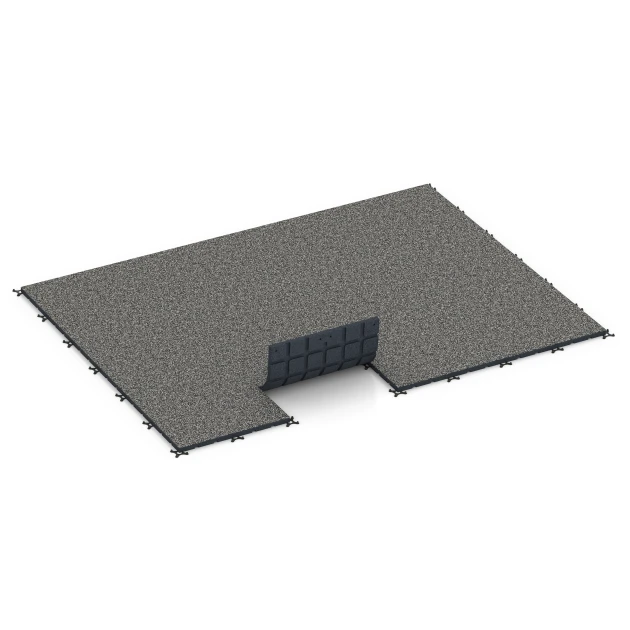 Typische Verlegung oder Einbausituation für den Artikel 7132 von WARCO - Gymgolv för utomhusbruk, Farbton Mörkgrå granit in der Abmessung 60 x 60 x 3 cm | 0,36 m².