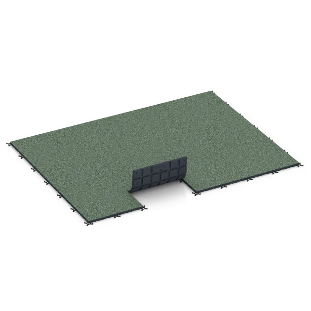 Typische Verlegung oder Einbausituation für den Artikel 7134 von WARCO - Gymgolv för utomhusbruk, Farbton Engelskt gräs in der Abmessung 60 x 60 x 3 cm | 0,36 m².