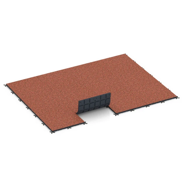 Typische Verlegung oder Einbausituation für den Artikel 7136 von WARCO - Gymgolv för utomhusbruk, Farbton Etna in der Abmessung 60 x 60 x 3 cm | 0,36 m².