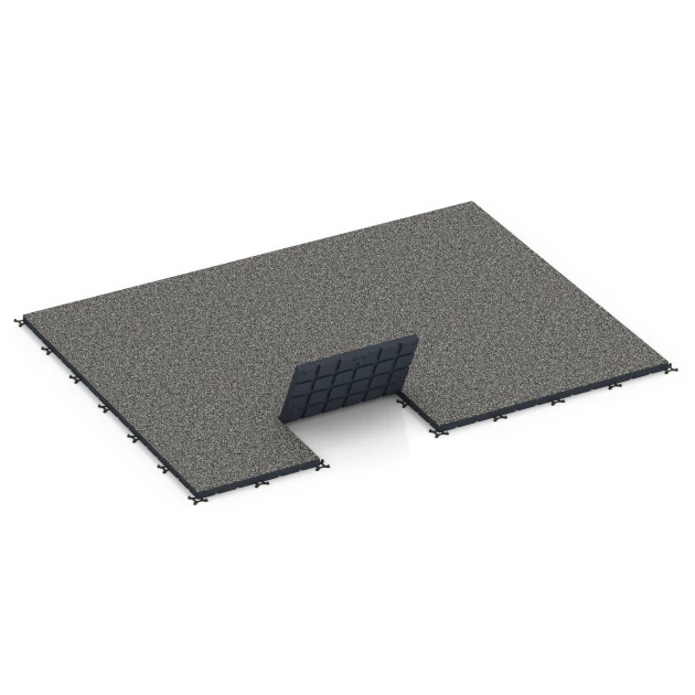Typische Verlegung oder Einbausituation für den Artikel 7141 von WARCO - Gymgolv för utomhusbruk, Farbton Mörkgrå granit in der Abmessung 60 x 60 x 4 cm | 0,36 m².