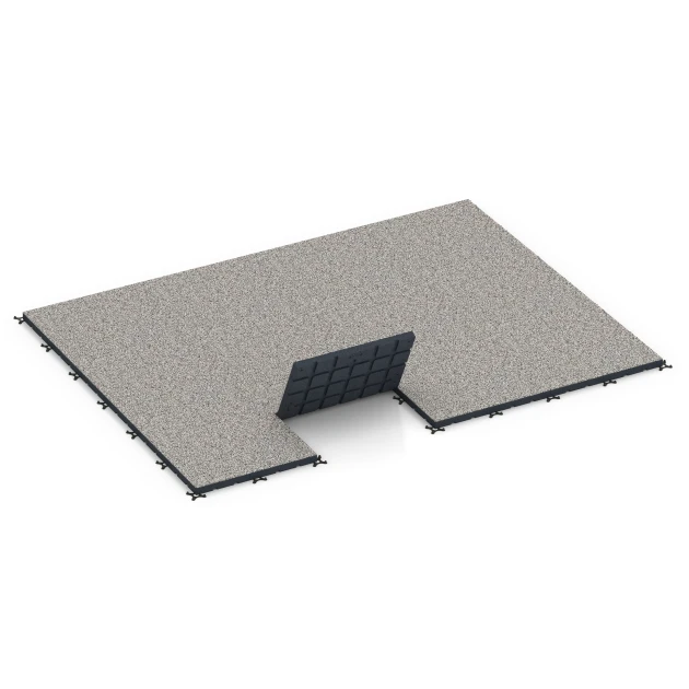 Typische Verlegung oder Einbausituation für den Artikel 7142 von WARCO - Gymgolv för utomhusbruk, Farbton Grå granit in der Abmessung 60 x 60 x 4 cm | 0,36 m².
