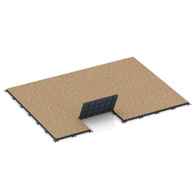 Typische Verlegung oder Einbausituation für den Artikel 7144 von WARCO - Gymgolv för utomhusbruk, Farbton Terrakotta in der Abmessung 60 x 60 x 4 cm | 0,36 m².