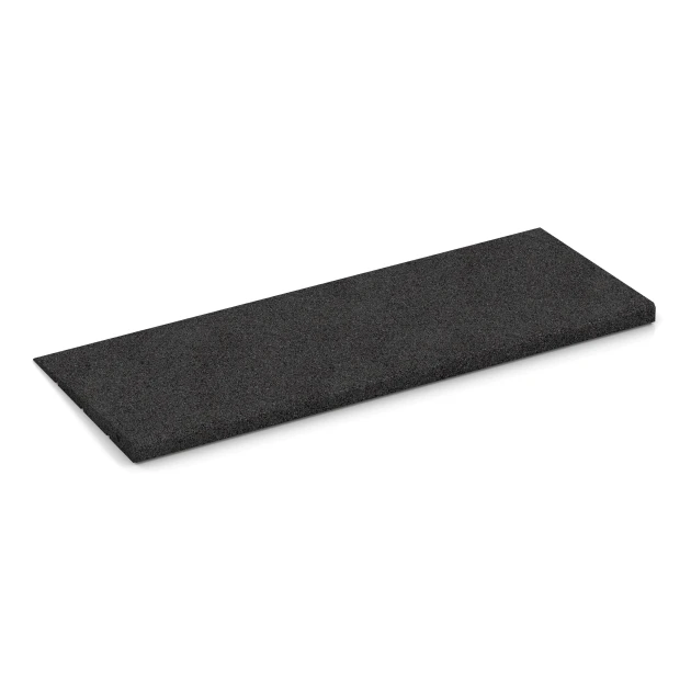 Foto der hinteren Seite vom unsymmetrischen WARCO-Formteil 2348: Tröskelramp 75 cm, Design Antracit, Maße 75 x 30 cm | 8 < 30 mm.
