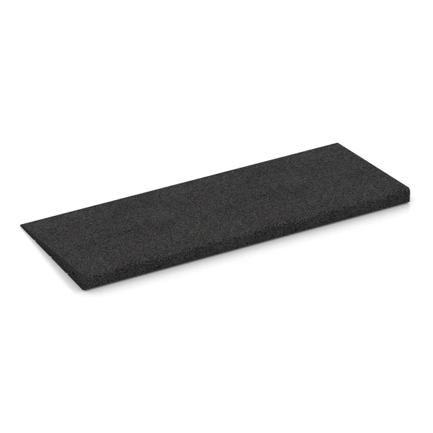 Foto der hinteren Seite vom unsymmetrischen WARCO-Formteil 2388: Tröskelramp 75 cm, Design Antracit, Maße 75 x 30 cm | 8 < 35 mm.