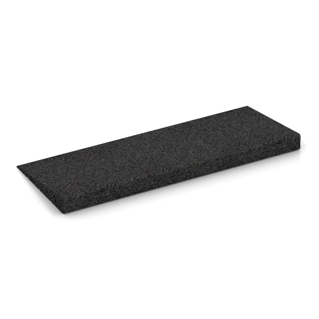 Foto der hinteren Seite vom unsymmetrischen WARCO-Formteil 2508: Tröskelramp 75 cm, Design Antracit, Maße 75 x 30 cm | 8 < 50 mm.