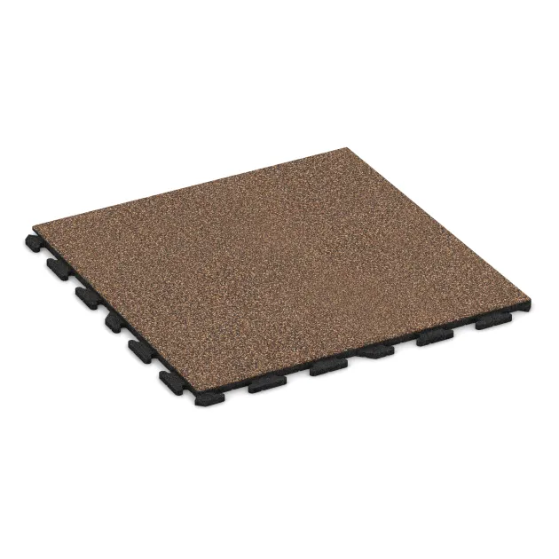 Foto der hinteren Seite vom unsymmetrischen WARCO-Formteil 1575: Spiel-Bodenbelag, Design Bast & Bark, Maße 1000 x 1000 x 30 mm.