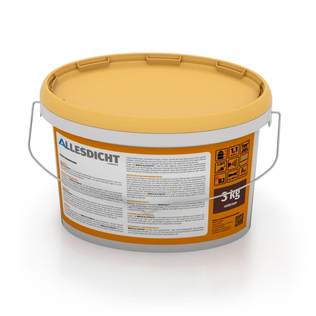 Foto der hinteren Seite vom unsymmetrischen WARCO-Formteil 0034: ALLESDICHT – Tätskikt, Design Rödbrun, Maße 3 kg | 0,9 m².